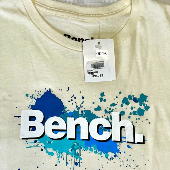 Bench Men’s T-Shirt Size Large 🔥😎 NWT BRAND NEW ! Cream/White Colour - Picture 4 of 8